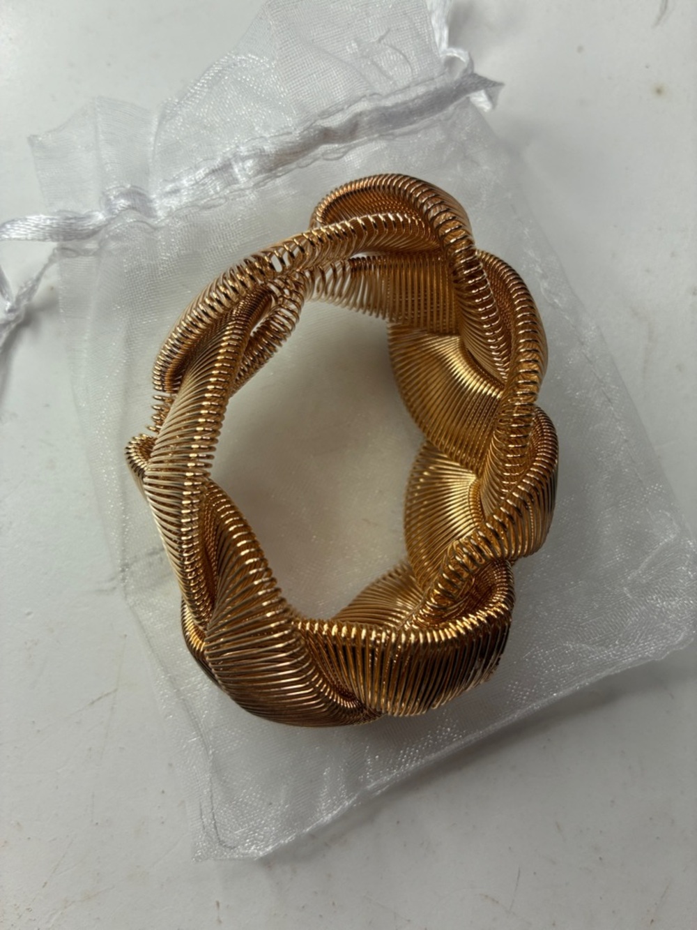 Plunder Gold Braided Coil Stretch Bracelet NWT - Picture 5 of 5